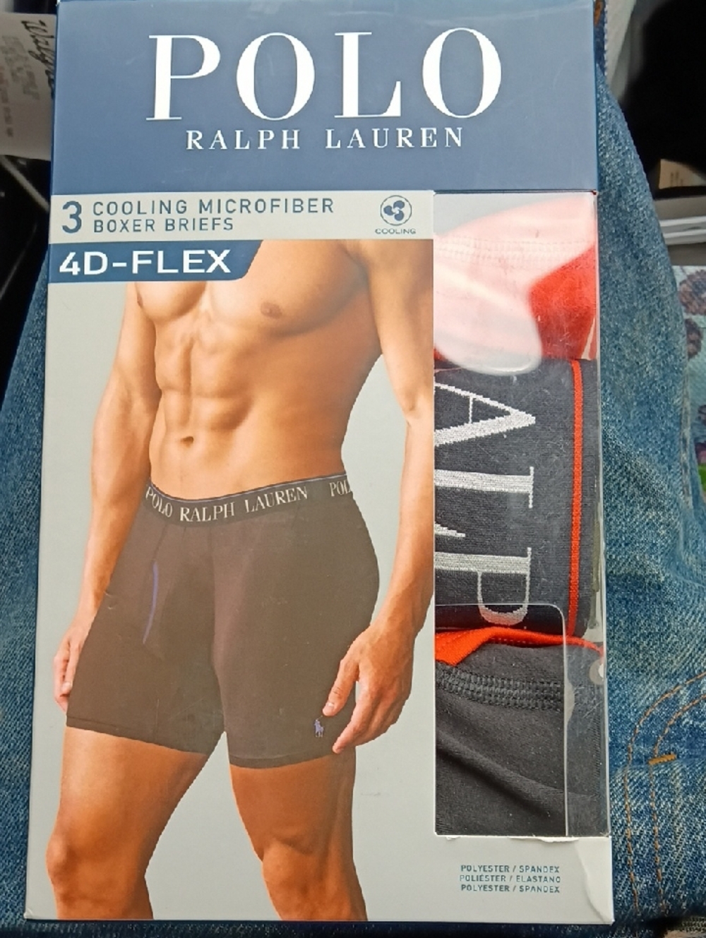 Polo Ralph Lauren Men's Cooling Microfiber boxers. Black, Army green, orange